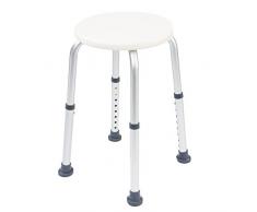 NRS Healthcare Tabouret de Douche Rond à Hauteur Réglable