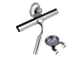 Byfri Fenêtre en Verre Raclette Cleaner Douche Miroir Caoutchouc d'essuie-Glace avec Aspiration Crochet de Vapeur d'eau Enlèvement