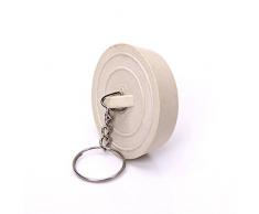 Sonline Bouchon en Caoutchouc pour Baignoire Lavabo - Blanc Casse