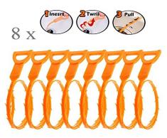 SmileOrtho® Drain de cheveux Déboucheur de sabot Drain et serpent outil de nettoyage Snake Remover Catcher Baignoire Plomberie Crochet de nettoyage