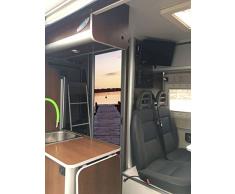 Strategy Products Paroi de Douche Enroulable pour Caravane et Camping-Car avec tiroir Droit et Fermeture Gauche Ancho: 130 x Alto: 180 cm avec Impression numérique dun Pont