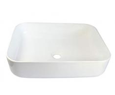1 vasque rectangulaire en céramique pour lavabo de salle de bain 50 x 40 cm