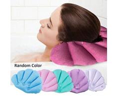 Bozaap Coussin de Bain Gonflable en Forme de Coquille avec ventouses pour Baignoire, Bain à remous, Jacuzzi, Whirlpool