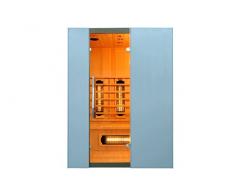 Levi 3 pour 3 personnes & fullspektrum cabine sauna infrarouge pour 2 personnes avec 2400 w et de nombreux extras : projecteur iR-iRB et iRC a) fULL spectre
