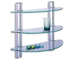 Watsons Splash Étagère de salle de bains 3 étages avec tablettes en verre