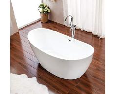 Baignoire ilot ovale Maya en acrylique de 170 cm