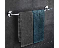 Wangel Porte-Serviette pour Salle De Bains, Acier Inox 304 Finitions Métal Chromé Poli, Porte Serviette Salle de Bain