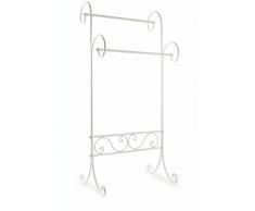 Galileo Casa 2420626 Porte-Serviettes, 2 Barres, Fer, Blanc, 32 x 45 x 97 cm