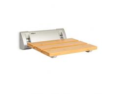 OneConcept Arielle Siège de Douche : siège Rabattable, siège en Bambou, Suspension en Aluminium, Poids Max. 160 kg, matériel de Montage Inclus, Bois