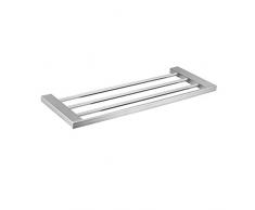 Leekayer Barres de Porte-Serviettes 40 cm Nickel brossé étagère de Salle de Bain Toilettes Support Mural dangle INOX Brossé