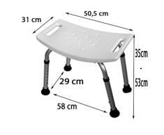 Promafit 600253918 Tabouret de douche/baignoire
