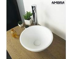 ambra Vasque à Poser Ronde 30 cm en Solid Surface - Boléa