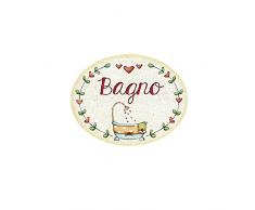 Plaque Bois ovale brise-vues bain baignoire Jacuzzi Made Italy idée cadeau