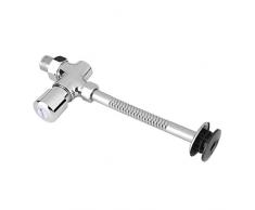 GOTOP Bouton de Chasse d'urinoir Mural antirouille avec Valve d'arrêt Automatique Manuelle 0,8 Gpf