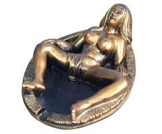 Steellwingsf Plateau à Cendres pour Maison ou Bureau en résine Style Vintage pour Femme dans la Baignoire Cendrier Gothique Cigarette fumée Ancient Bronze