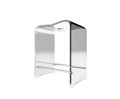 Schulte Tabouret de salle de bains antidérapant, siège de douche ergonomique en acrylique transparent, 47x40x28 cm