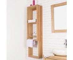 wanda collection Colonne Porte Serviette Suspendu en Teck Carla