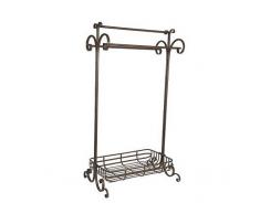 Antic Line Porte Serviette sur Pied Fer forgé 56 * 103 * 108