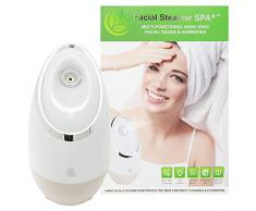 Facial Steamer SPA + de Microderm GLO Nano, brume chaude ionique, sauna facial, humidificateur portatif, nettoyage en profondeur des pores, traitement de lacné, hydratation quotidienne de la peau