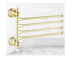 AFRUDDR De Luxe Cristal En Laiton Porte-Serviette Mobile Porte-Serviettes De Bain Salle De Bains Accessoires Matériel De Bain, Doré