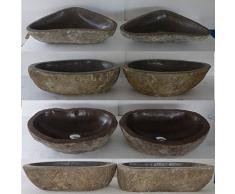 double vasque lavabo à poser en pierre naturelle 40cm, Duo. Choix sur photos envoyées après votre commande.