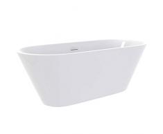 LUGANO Baignoire îlot acrylique ovale 170 x 80 cm