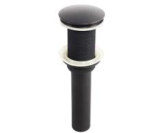 KUNGYO Un-fendue bassin évier Robinet Poussez Pop-Up Cliquez Clack Maker Bouchon Stopper sans débordement fait (Noir)