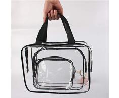 Amaoma Trousse Maquillage Transparente Trousse de Toilette Femme Trousse a Maquillage Étanche Voyage Transparent Trousses Beaute Cosmetiques Maquillage Rangement pour Voyage Salle de Bains (3 Set)