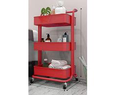 KRXLL Chariot de Stockage de Chariot à roulettes en Plastique à 4 Niveaux avec roulettes pour Chariot de Service et dorganisation de Salle de Bain de Cuisine