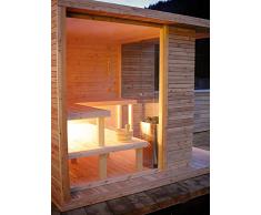 grandform sauna de jardin avec chauffage électrique ou à bois Outside Pro (cm. 280 x 200 x 208 H.)
