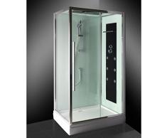 Cabine de douche intégrale rectangulaire 80x120 cm