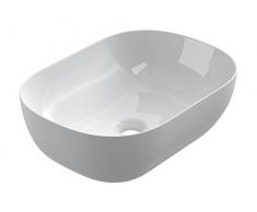 STARBATH PLUS Vasque À Poser Salle De Bain Céramique Ovale Lavabo 46 x 33 x 13 cm SFMINOVAL