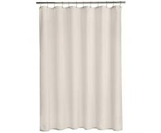 AmazonBasics Rideau de douche en polyester Armure toile Blanc 183 x 183 cm