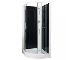 Aqua Plus SACHCABGENH8 Gena 1/4 C 80 Cabine de douche non hydro Gris