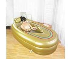 gonflable Baignoire Plus épais Adulte Tub Tube Plastique Baignoire (Or)