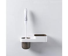 Fswallow Porte-Brosse de Toilette Ensemble créatif Libre Punch Lavage Mural Brosse de Toilette Toilette Urinoir Ménage Brosse Rack