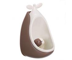 CHUNLAN Urinoir mural, unisexe, avec cible, 3 couleurs, avec brosse (Couleur : Marron)