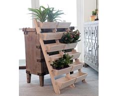 ZENGAI Porte-fleurs en bois Rétro étagères Horticulture Multicouche Bonsai Cadre Fleurs et plantes Drap de fleurs