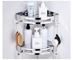 CROSOFMI Etagere Douche Salle de Bain Antirouille Angle Rangement Douche Acier Inoxydable 304 (Triangle, 2 Paquets)
