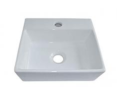 Keramic Petit lavabo carré en céramique 33,5 x 29 x 11,5 cm