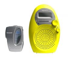 Radio de Douche Tamashi SR 28P, Suspendue par Lacet, Affichage Jour / Heure - Set Avec Radio de Poche à Syntonisation Automatique des Stations Avec Ecouteurs