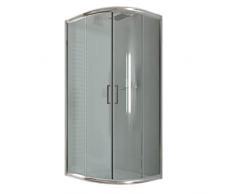 Cabine de douche semi-circulaire 90 x 90 H 185 Transparent 6 mm