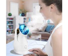 WFZGZ Vapeur Visage Nano Vaporisateur Facial Sauna Spa Facial Soins Esthétiques de Peau pour Nettoyage en Profondeur Pores Point Noir Visage Steamer Humidificateur,Bleu