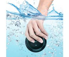 Guzack Douche Enceinte Bluetooth étanche - Certifié étanche Bluetooth 3.0 avec haut-parleur Neuftech Radio FM Douche Président, 6hrs Time, ventouse dédié, micro intégré, mains libres (Noir + Bleu)