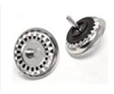 GRILLE FILTRÉ BOUCHON POUR ÉVIER UNIVERSEL TYPE TEKA (81 X 31 mm) AVEC AXE CENTRAL (2 PCS)