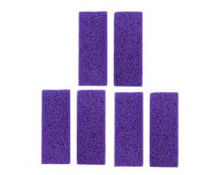 Milisten Lot de 6 outils de pédicure en pierre de lave double face pour enlever la peau dure pour les mains et les pieds (violet)