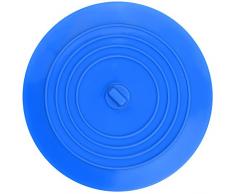Silicone Baignoire Bouchon pour les Cuisines, Salles de Bains et Blanchisseries,6 Pouces (Bleu)