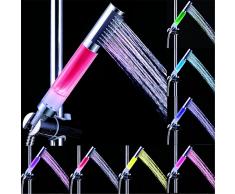 Pommeau de Douche, Bloomwin Pommeau LED Temperature Lumineux LED Douchette 7 Couleurs Changeantes