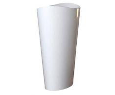 Bernstein Badshop Lavabo colonne totem WAVE PB2175-60 x 37 x 90 cm - blanc - Solid Stone