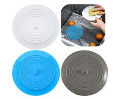 Xinlie Silicone Lavabo Bouchon de Baignoire en Silicone Bouchon de Vidange Bouchon de Vaignoire Universel Bouchons de Baignoire en Caoutchouc Bouchon de Vidange Universel pour Salle de Bains (3 PCS)